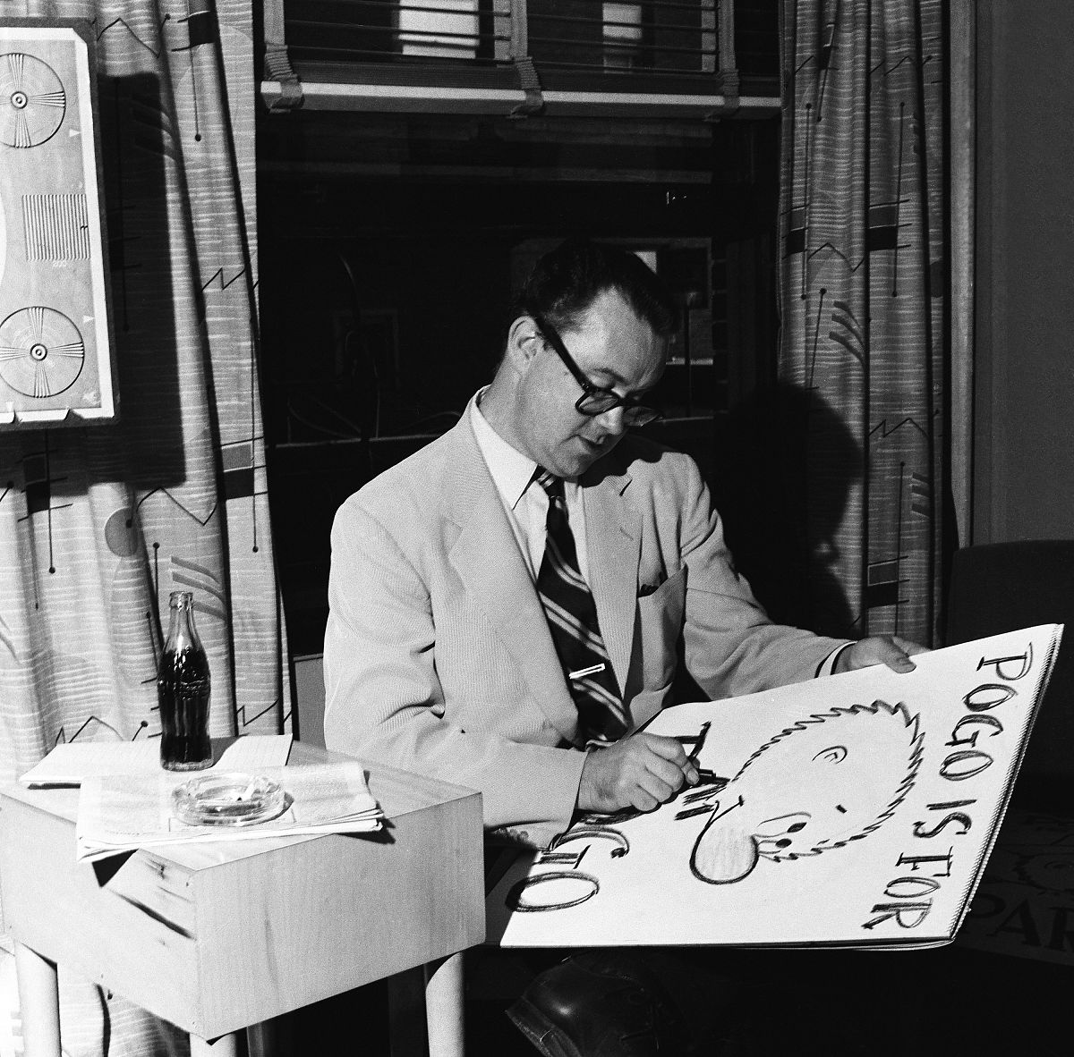 1956 democratic national convention -- pictured: 'pogo' cartooni