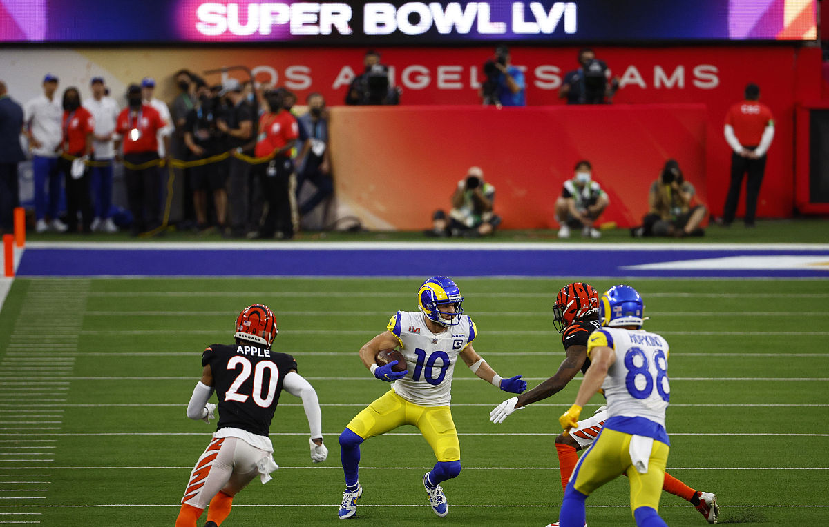 inglewood, california - february 13: cooper kupp #10 of the los 
