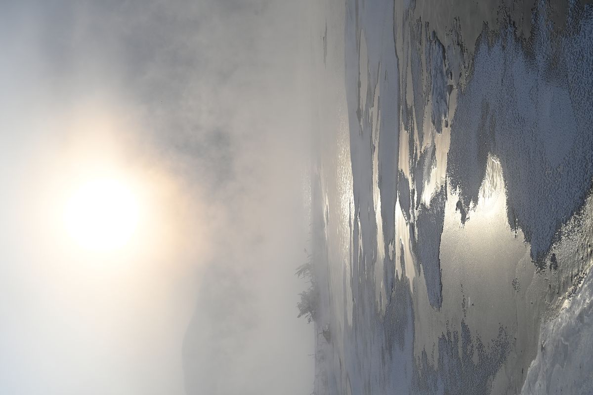 2021年12月25日,吉林白城,冰雪景观.