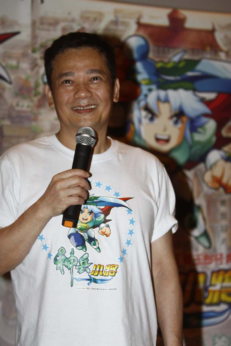 2009年9月26日,北京,动画电影《神兵小将》影迷亲子发布会.导演黄玉郎