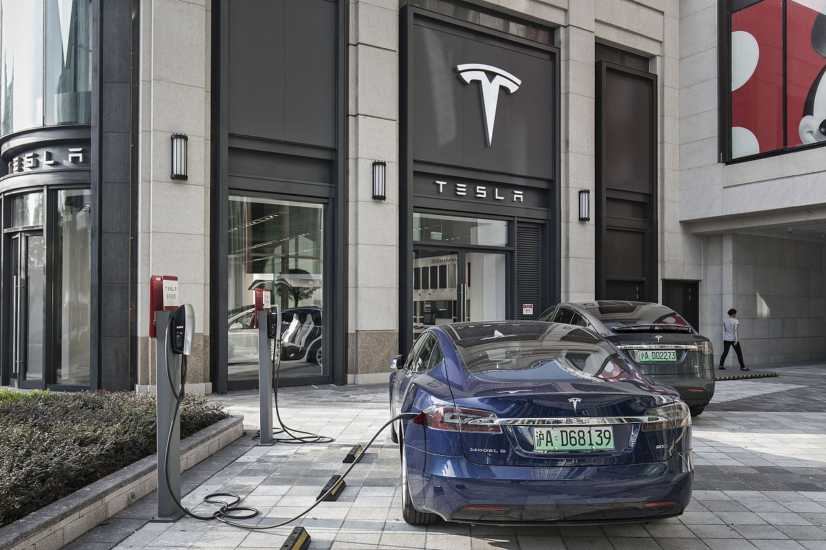 Please help me write a 200-word abstract titled Exploring the Reasons for the Location of New Energy Vehicle Tesla in Shanghai