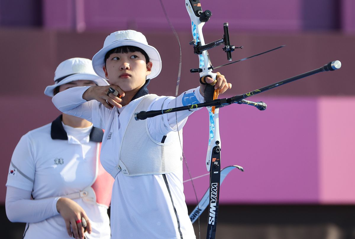 2021年7月25日,日本,2020东京奥运会射箭女子团体金牌赛赛况.[] 9    