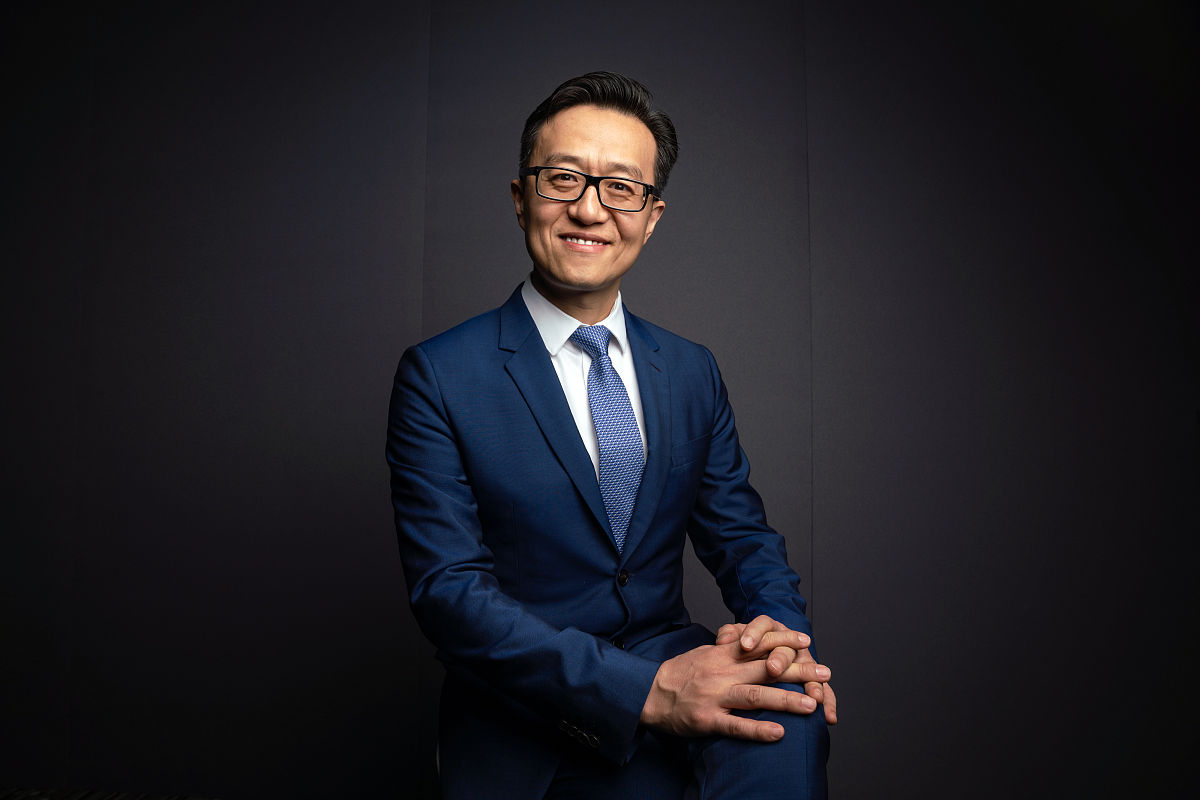 2019年2月4日,香港,猫眼娱乐ceo郑志昊接受彭博社采访.zheng zhihao, 