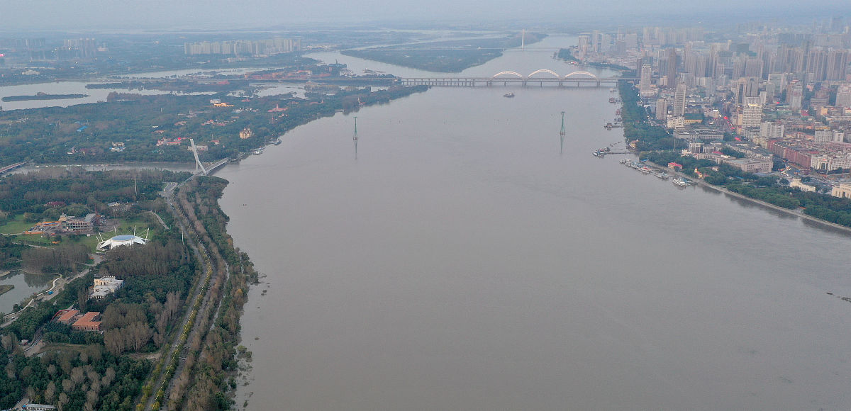 2020年9月25日,黑龙江省哈尔滨市,根据省水文水资源中心监测分析,松花