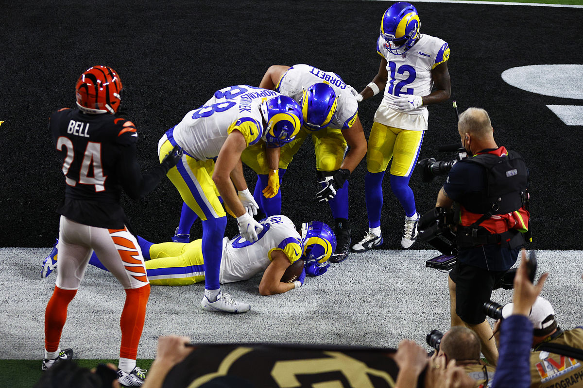 inglewood, california - february 13: cooper kupp #10 of the los 