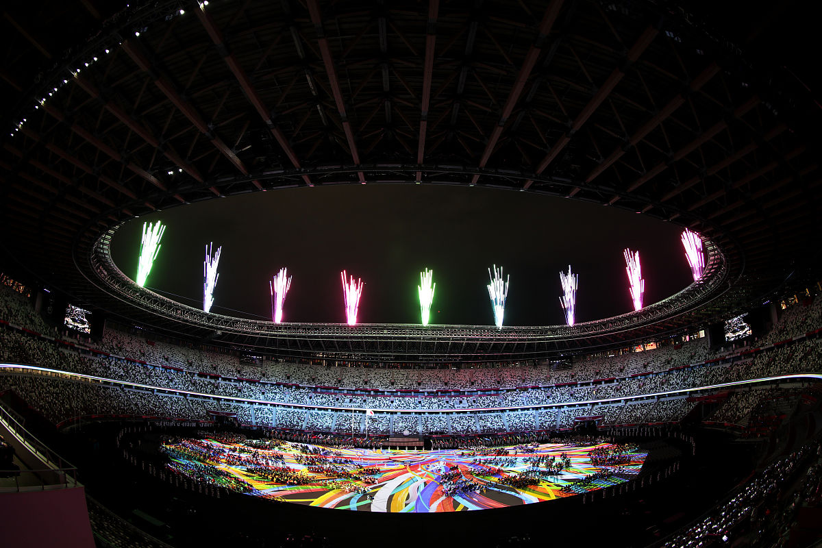 2021年8月24日,日本,2020东京残奥会开幕式举行.tokyo, japan - augus