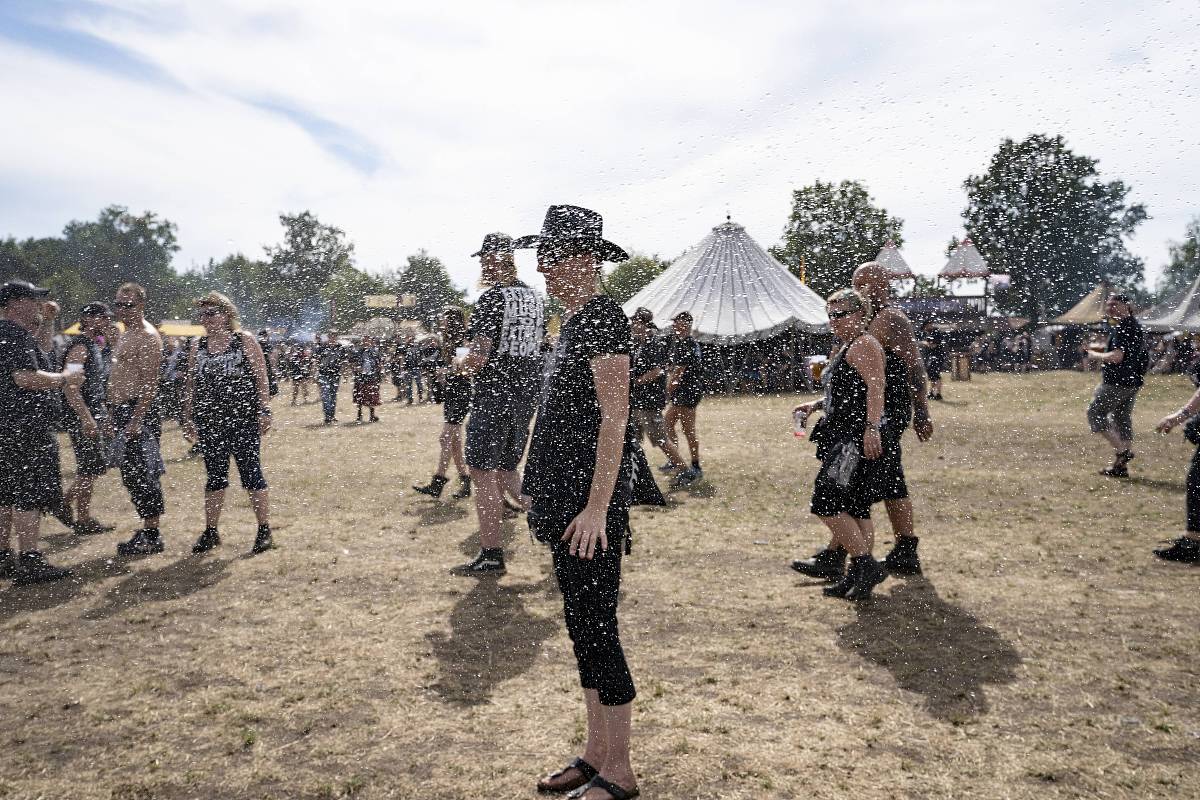 当地时间2018年8月1日,德国瓦肯,当地举办瓦肯露天音乐节(wackenopena
