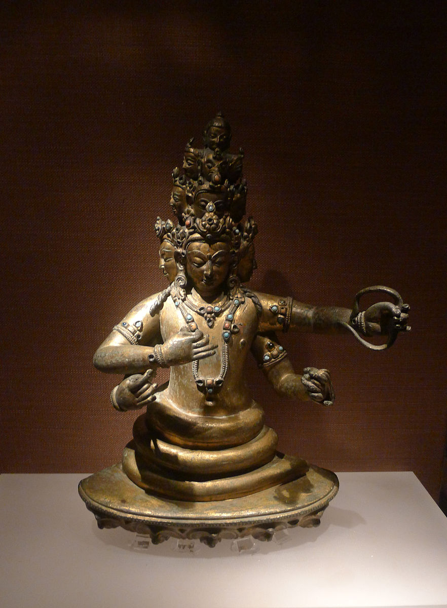 2011年10月9日,铜镀金罗睺星像,明(1368-1644)西藏,罗睺星原为西藏苯