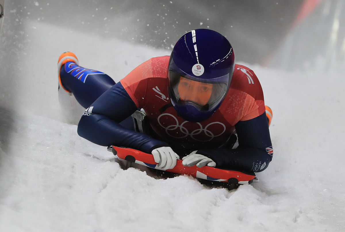2018年2月16日,韩国,2018平昌冬奥会2月16日俯式冰撬赛况.german skel