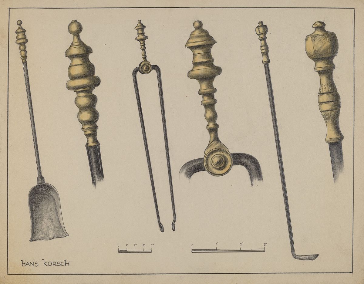 fire tools, circa 1937. artist hans korsch. (photo by heritage a