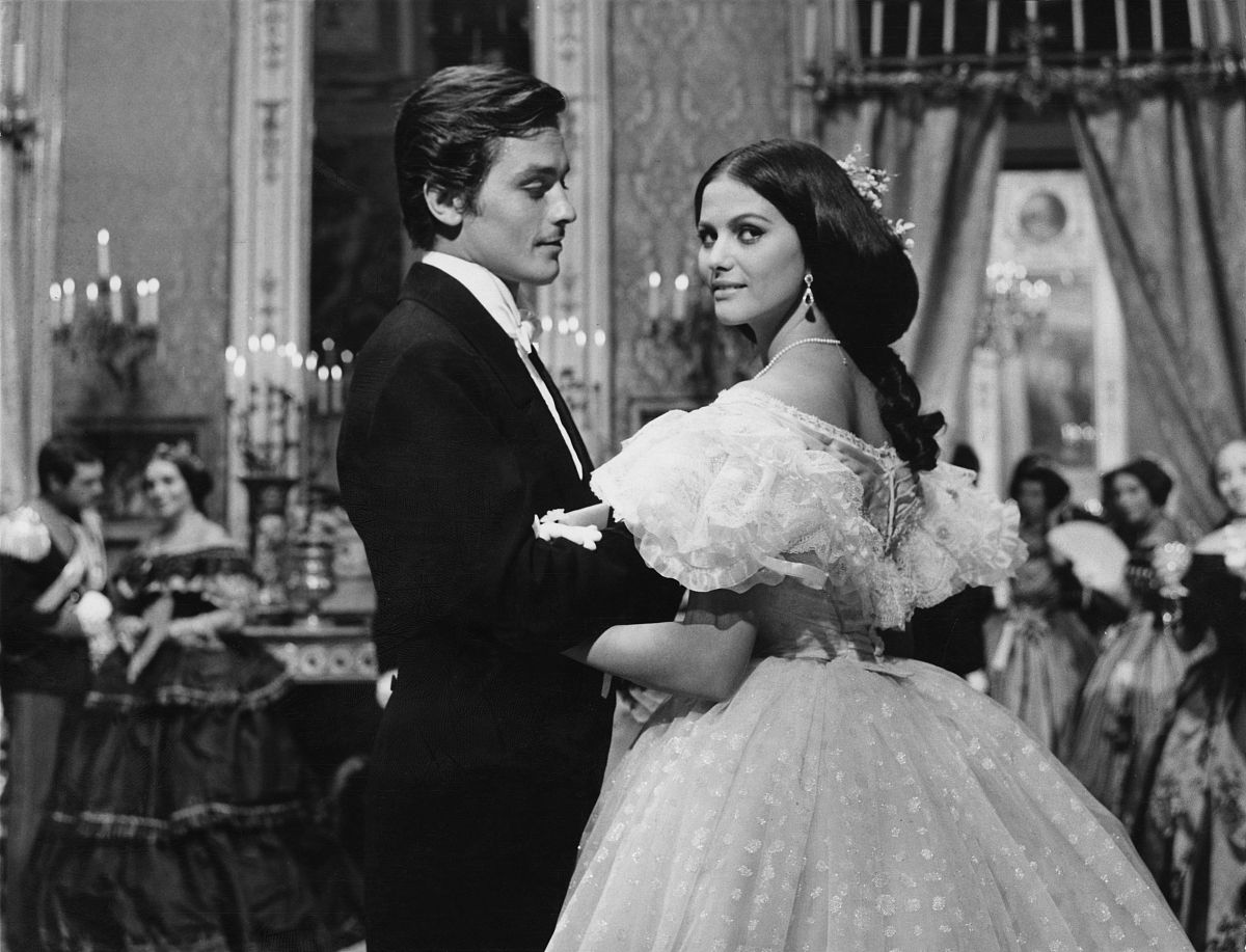 french actor alain delon with claudia cardinale in 'the leopard'