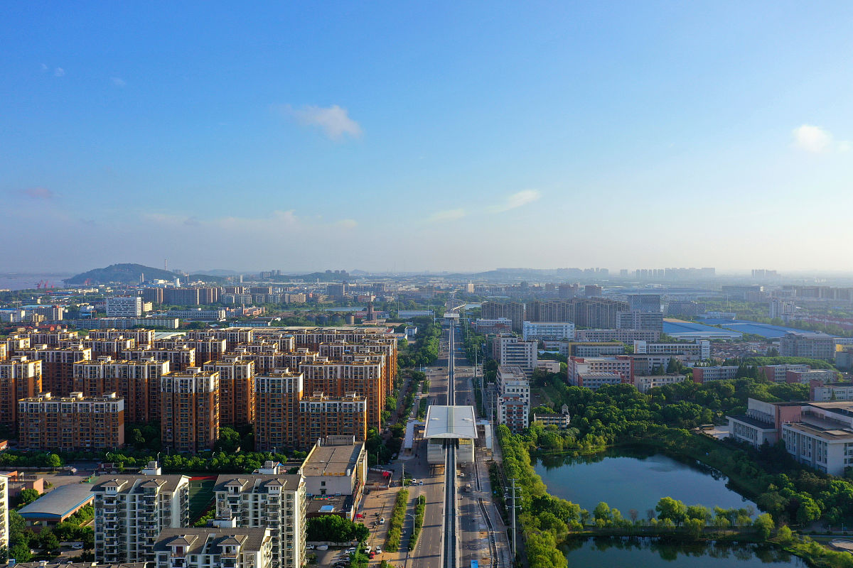 2021年8月7日,安徽芜湖,轨道交通1号线.(港一路站)