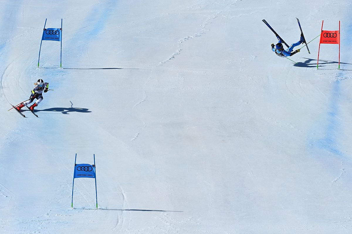 2021年2月17日,意大利,2021高山滑雪世界锦标赛2月17日赛况.italian l
