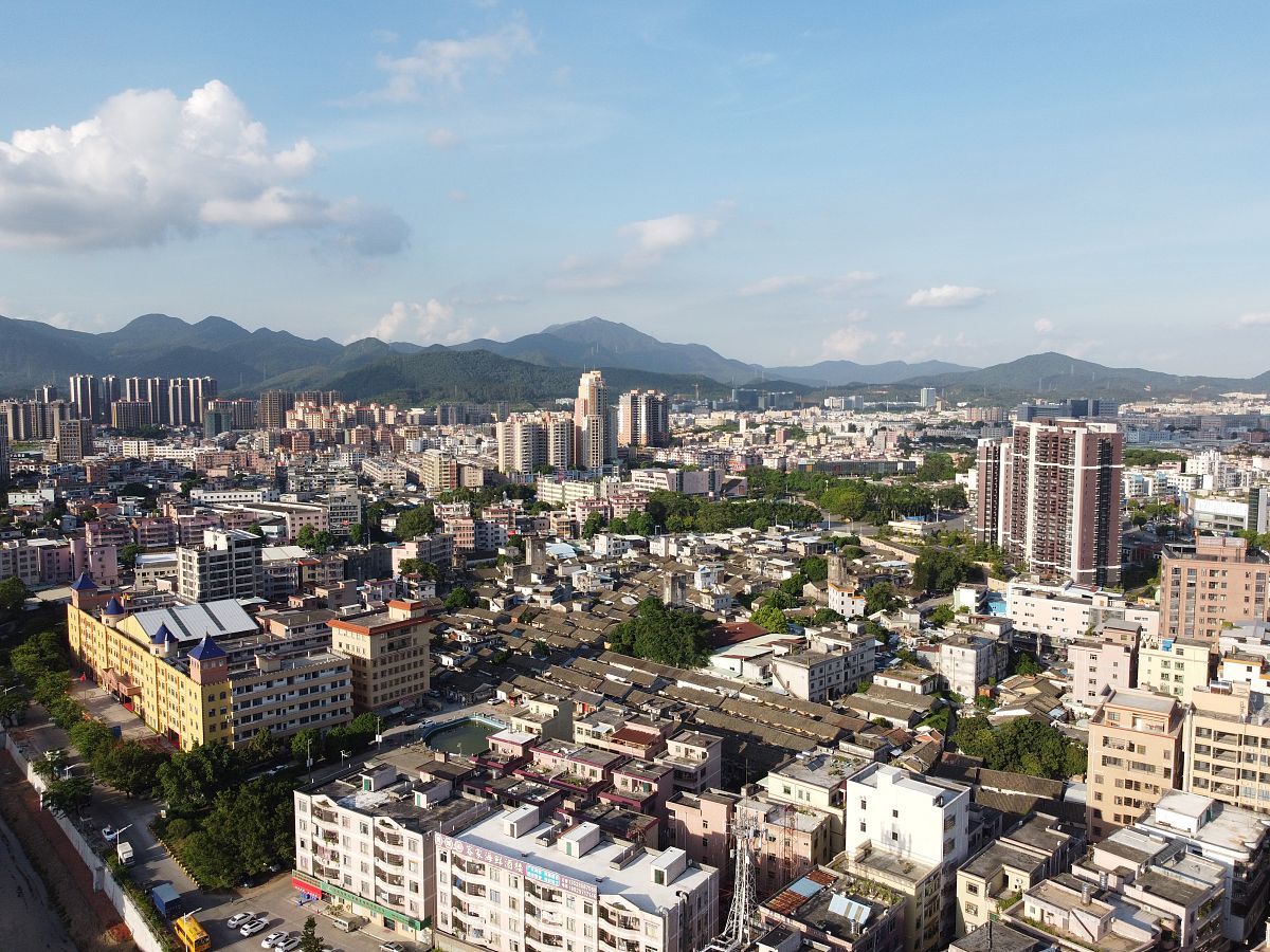2020年6月23日,广东省东莞市清溪镇,航拍景象.