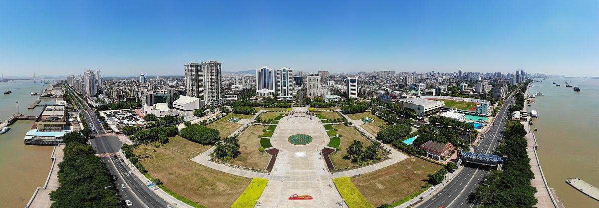 2019年09月21日,航拍广东省汕头市人民广场.