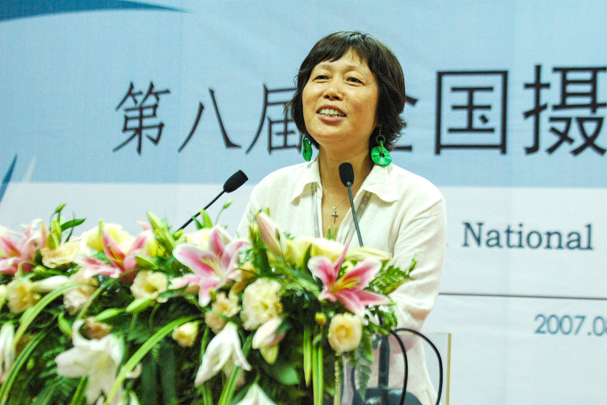 2007年8月14日,广东省东莞市长安镇,著名摄影理论家,策展人李媚.