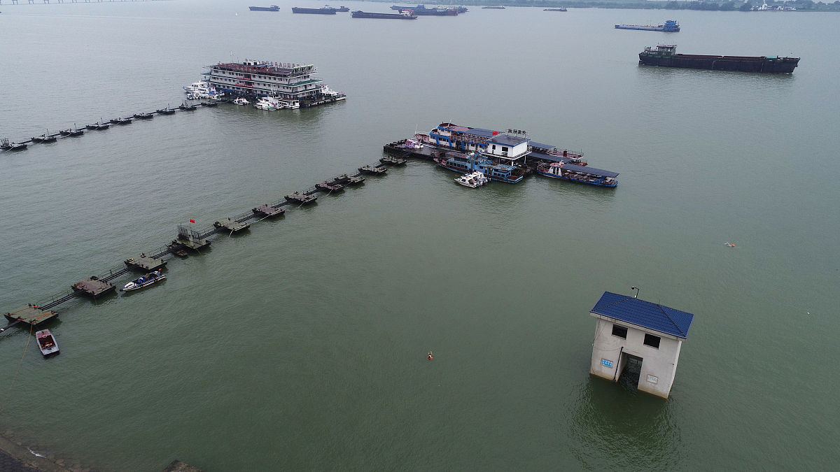 2020年7月6日18时,江西九江,鄱阳湖湖口水文站水位达到19.78米,超警戒