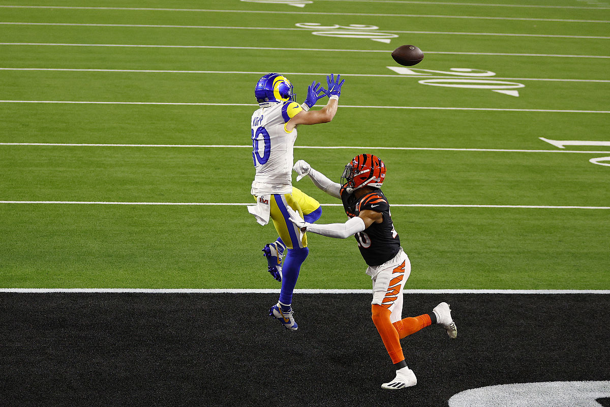 inglewood, california - february 13: cooper kupp #10 of the los 