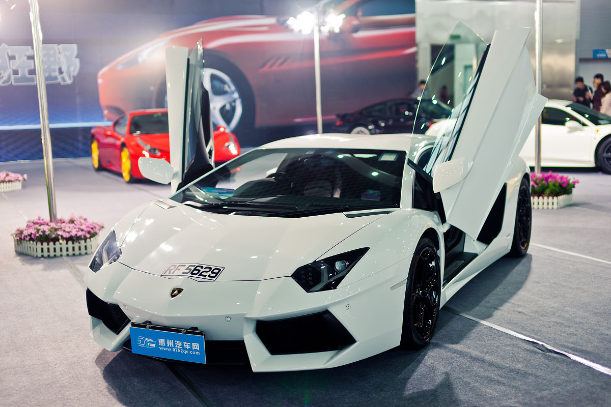 兰博基尼-aventador lp700-4 白色版本  +++_+++惠州,超跑,法拉利,兰