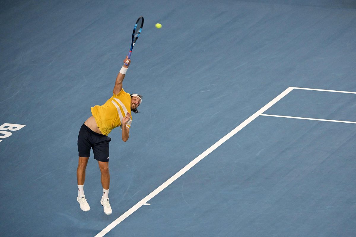 2022年2月18日,法国,2022atp250马赛站2月18日赛况.lucas pouille of 