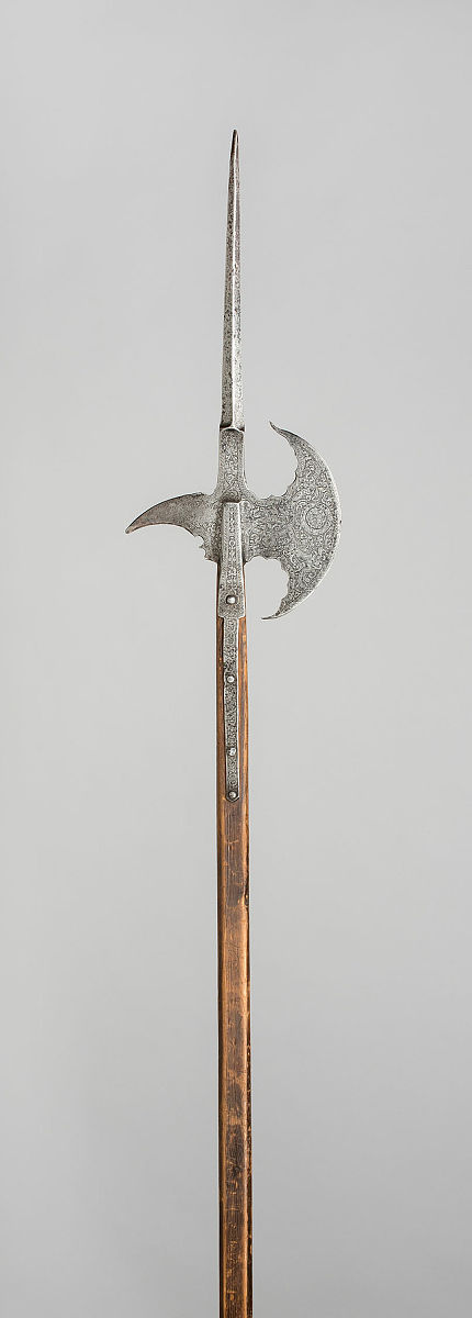halberd, germany, east, 1592. artist unknown. (photo by by herit