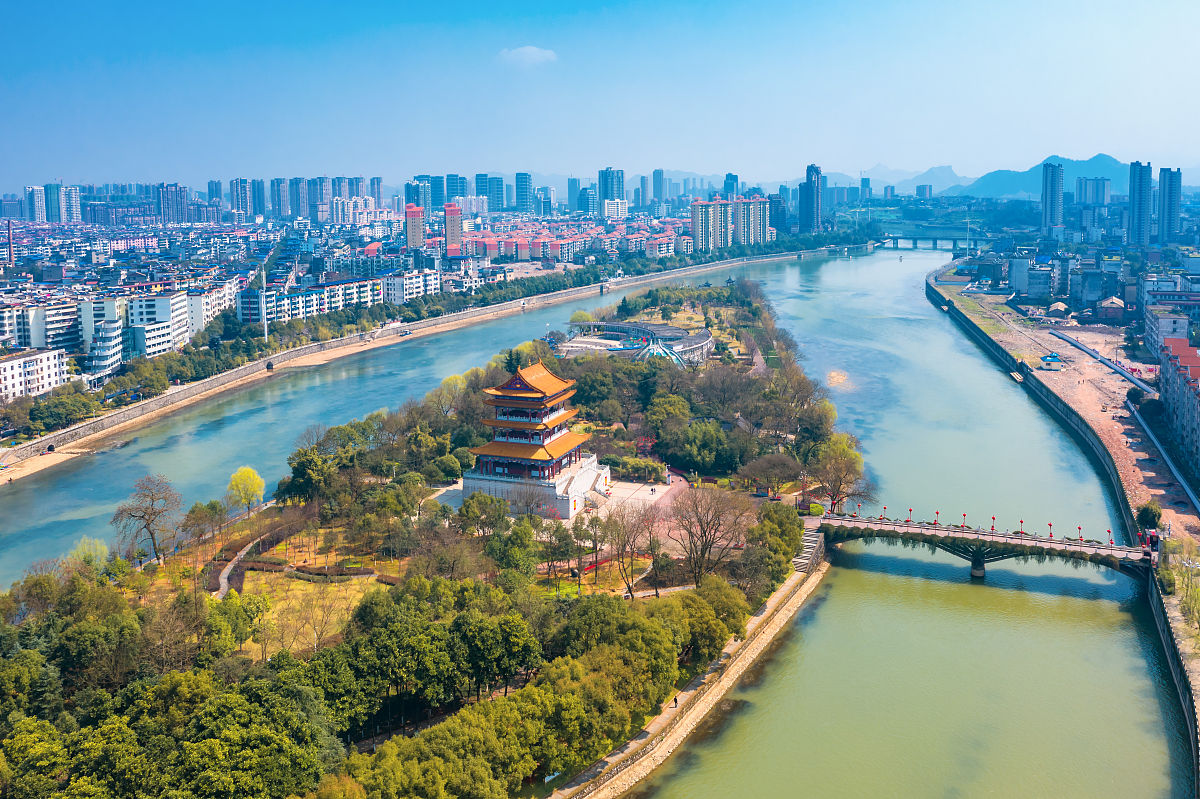 2019年3月11日,江西省宜春市,状元洲公园.