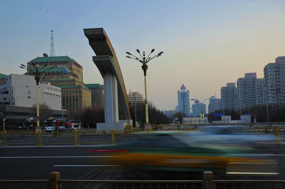 2022年1月4日,北京,复兴门及长安街.