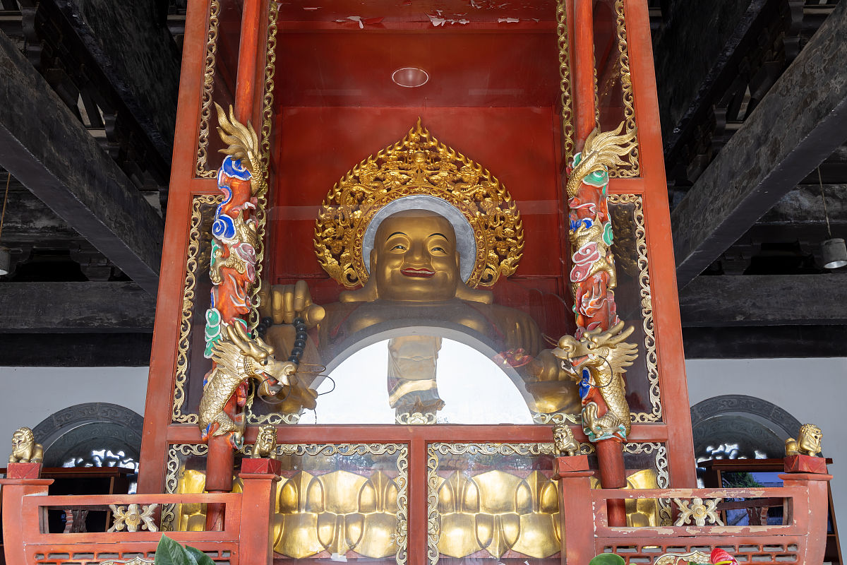 2020年11月10日,镇国寺弥勒佛像,世界遗产扬州高邮镇国寺