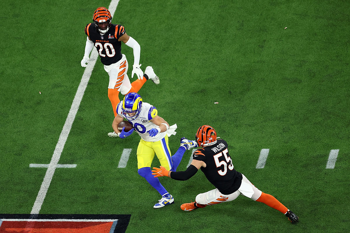 inglewood, california - february 13: cooper kupp #10 of the los 