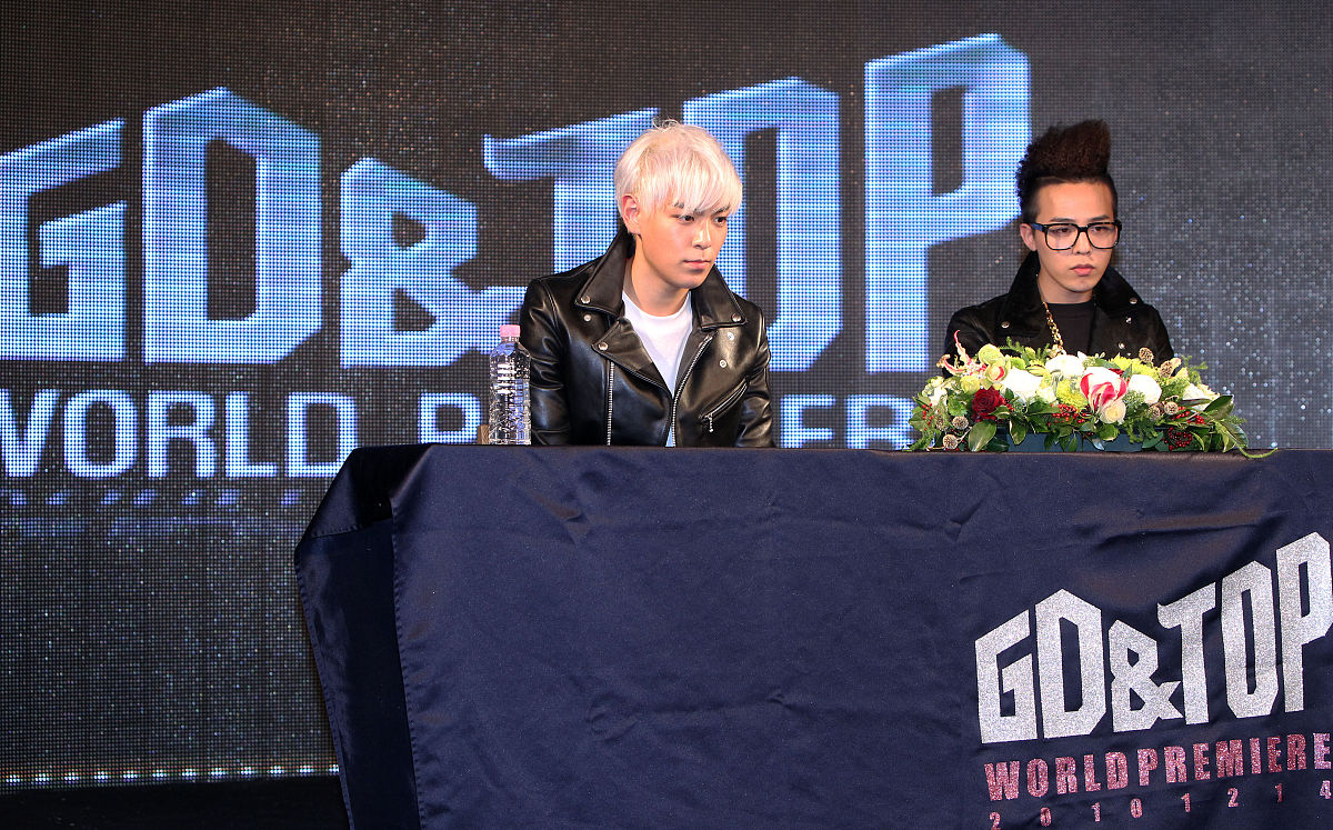 2010年12月14日,首尔,bigbang成员举行了新专辑《gd&top》网络新闻发