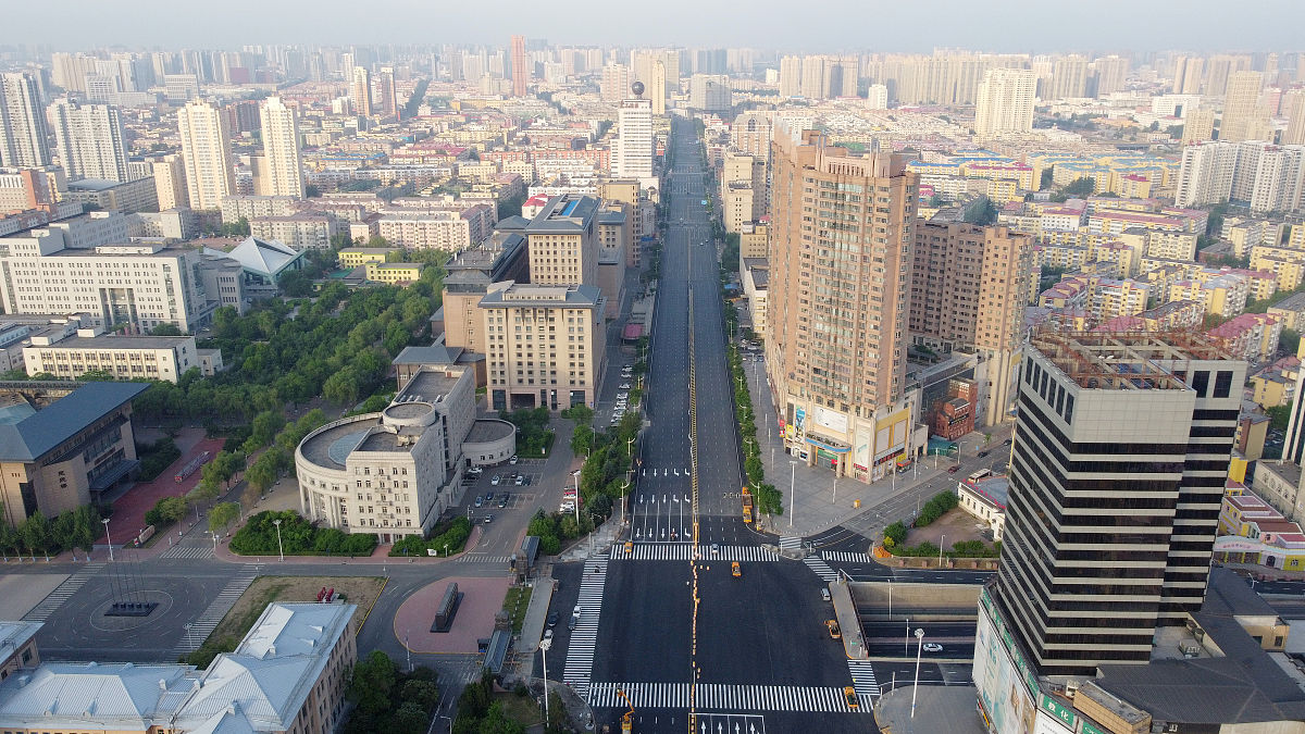 2021年5月27日,黑龙江哈尔滨,西大直街与教化街立交改造工程目前已收