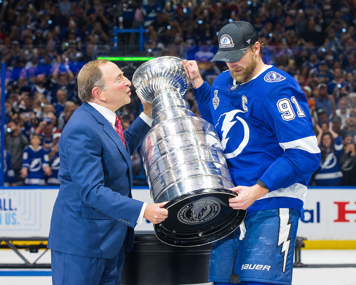 2021年7月7日,美国,2021nhl总决赛g5:坦帕湾闪电1-0蒙特利尔加拿大人.