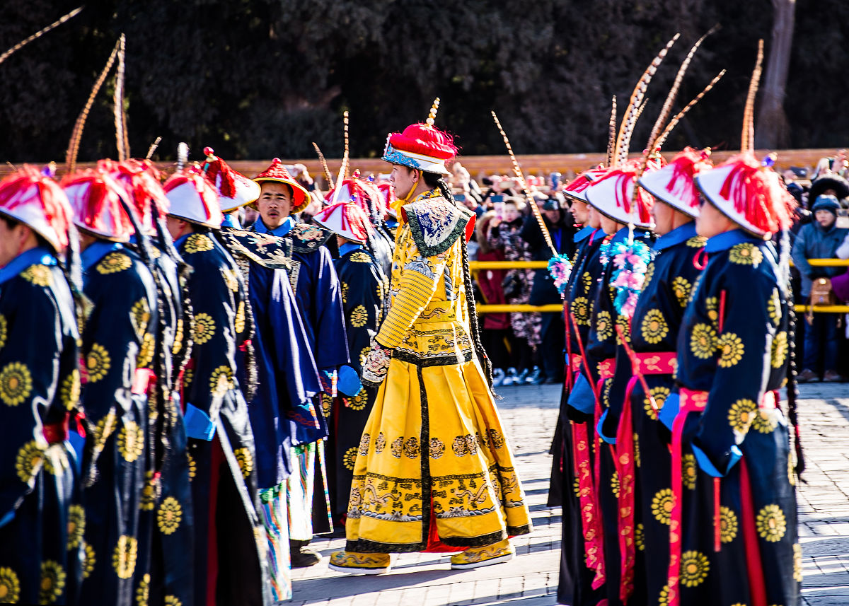 2019年2月7日(年初三),北京地坛公园,清代"皇帝"祭地仪式的大型表演.