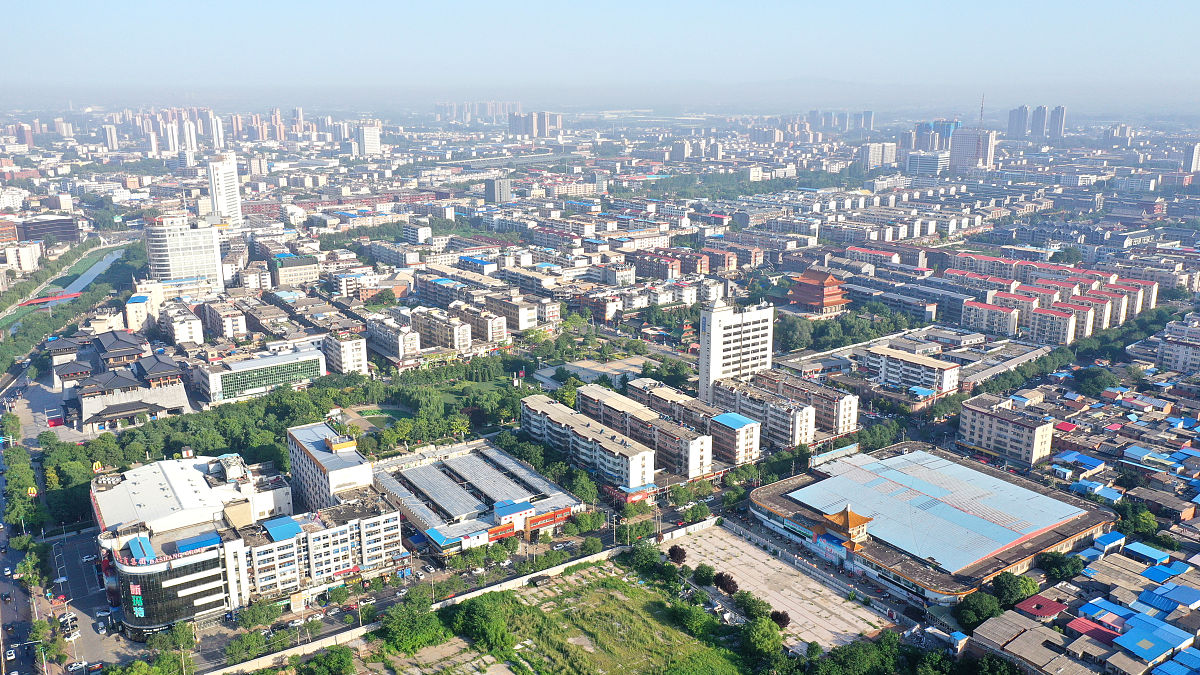 2019年7月1日,航拍河南许昌市区.
