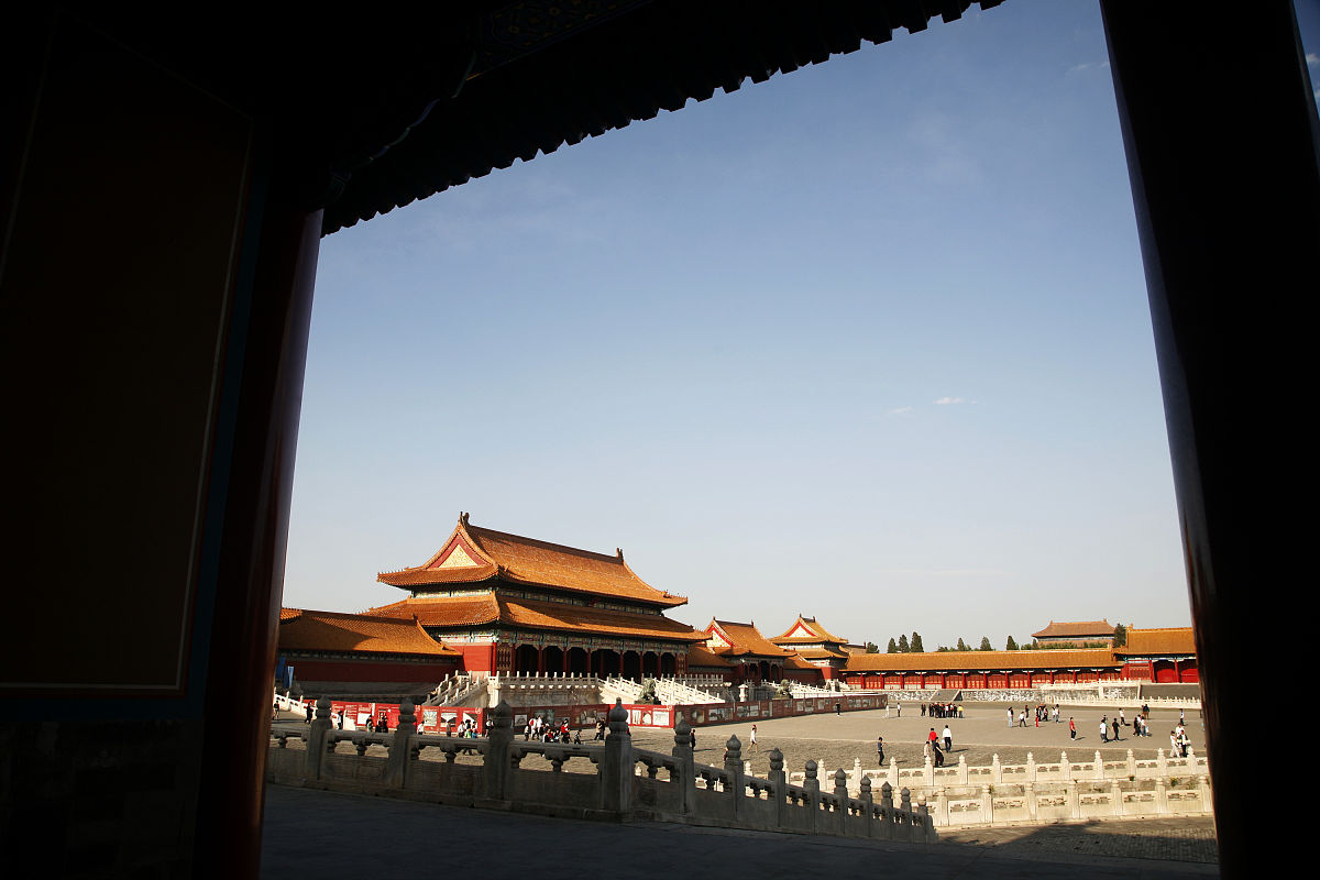 2008年5月28日,故宫博物院,新修缮后亮相的太和殿建筑.(有更大更精图