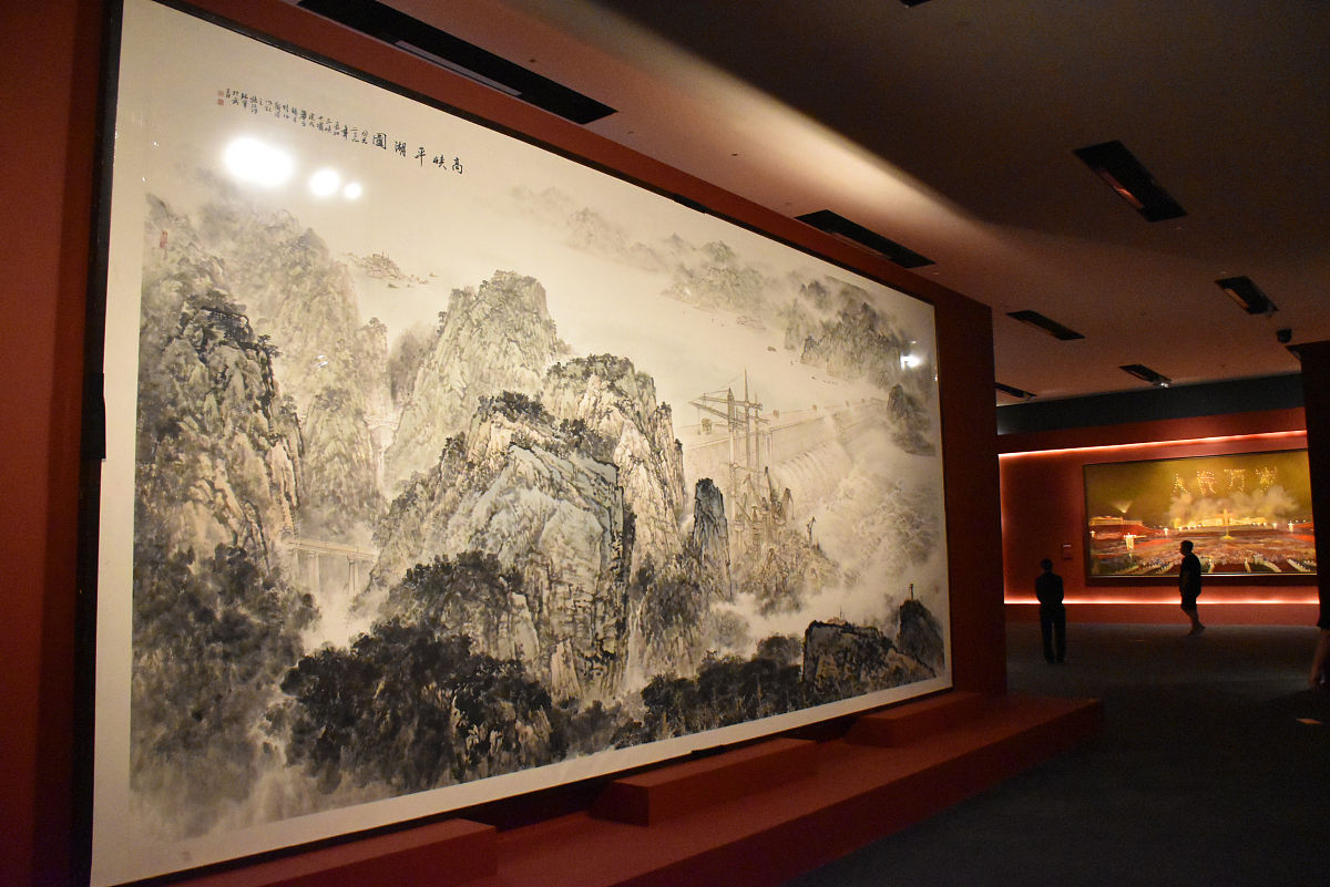 2021年7月4日,北京,国家博物馆,展出中的"无声诗里颂千秋——美术经典