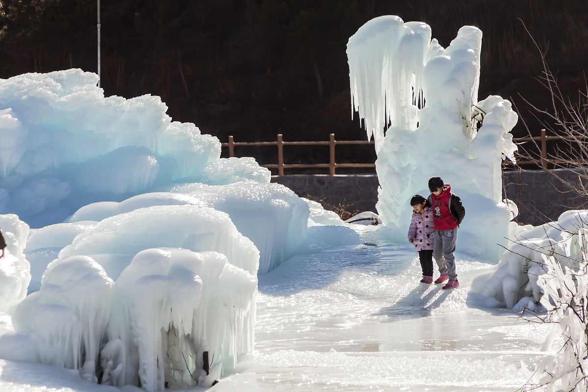 2018年1月19日,北京门头沟区下清水村在109国道边上的沟里打造了一片