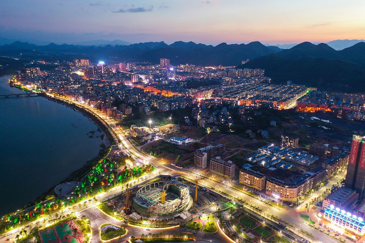 2020年7月23日,广西桂林市全州县夜色.