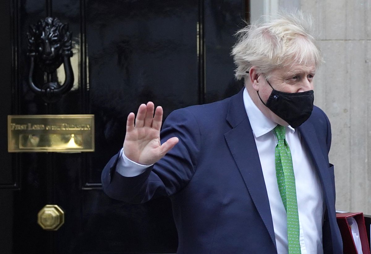 当地时间2022年1月19日,英国伦敦,深陷防疫丑闻的英国首相鲍里斯·约