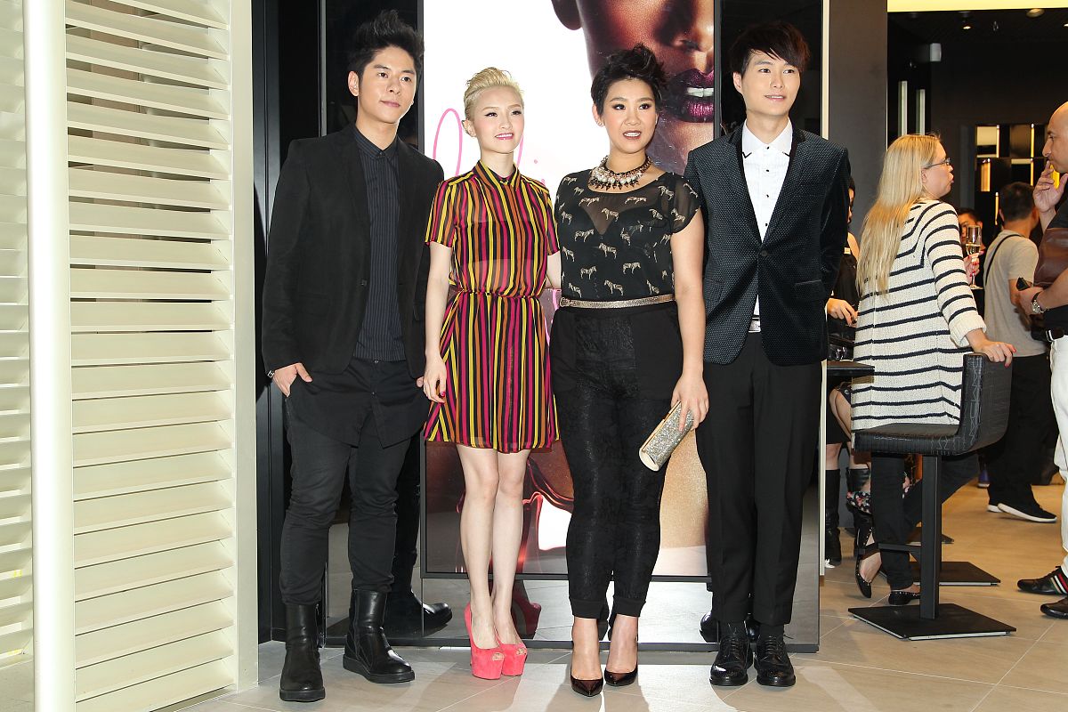2013年9月15日,香港,明星出席m. a. c.新店开幕礼.郑欣宜 林欣彤, 胡