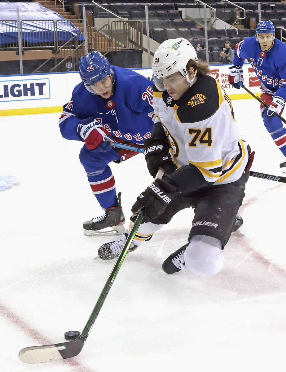 2021年2月26日,美国,2021nhl常规赛,纽约游骑兵vs波士顿棕熊.boston b