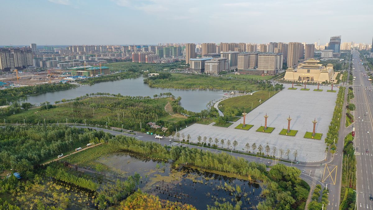 2021年9月8日,河南开封,城乡一体化示范区局部.