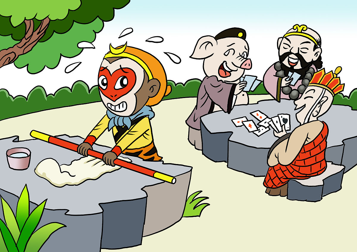 参照电视剧《西游记》中的（真假美猴王），写一份适合儿童讲的三分钟小故事