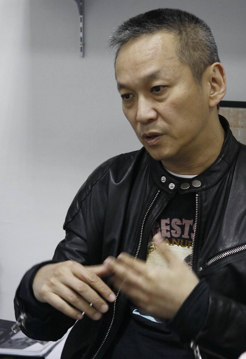 2010年4月16日,香港,《十月围城》导演陈德森在香港金像奖开奖之前受