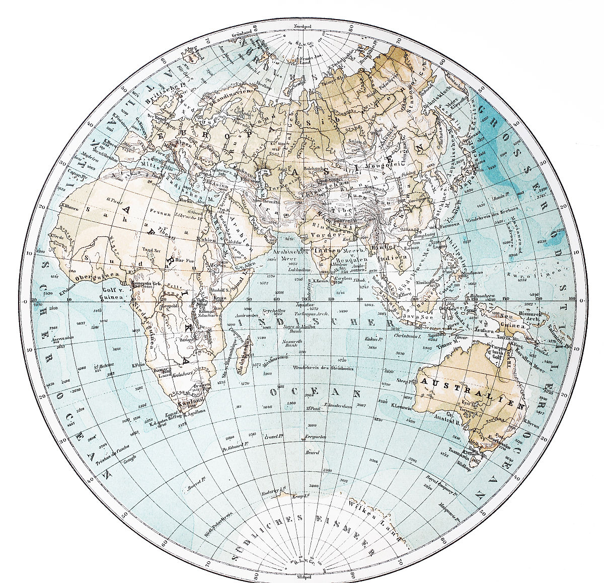 globus der erde, 1895, globe of the earth, 1895, digital improve
