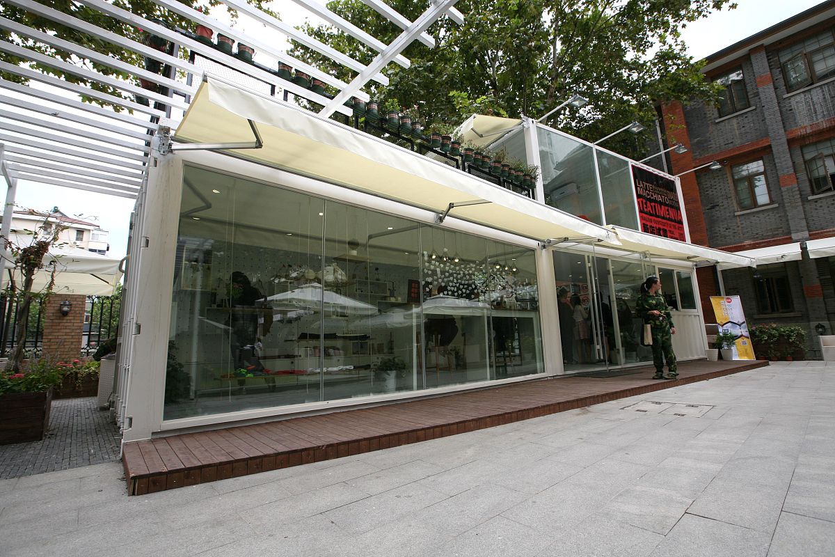 济南创高集装箱咖啡店：独特户外景观打造艺术空间，品味一杯温柔好喝的味道