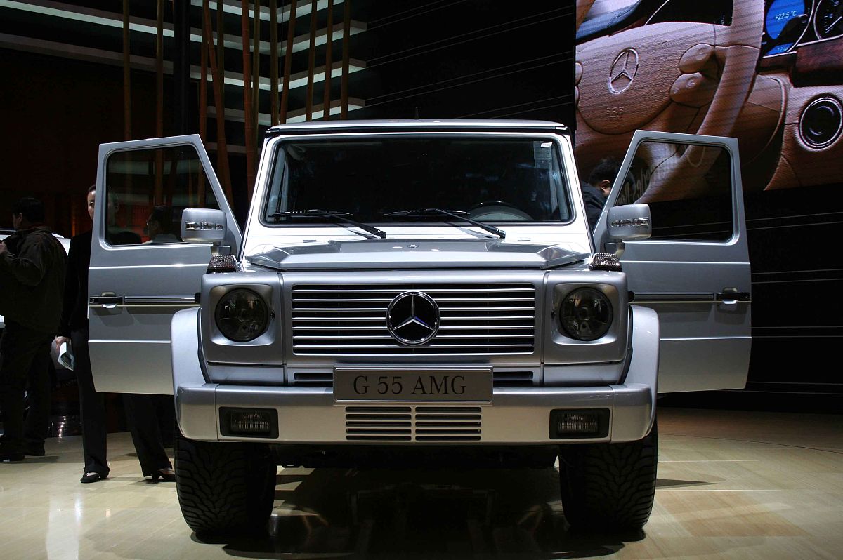2006年11月18日,2006北京国际车展媒体开放日,奔驰g55 amg 亮相.