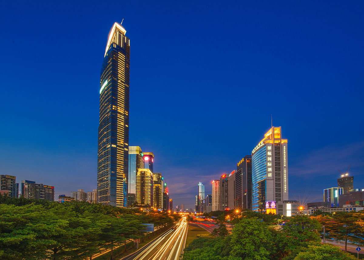 2014-06-01,深圳车公庙夜景,深南大道,东海国际公寓