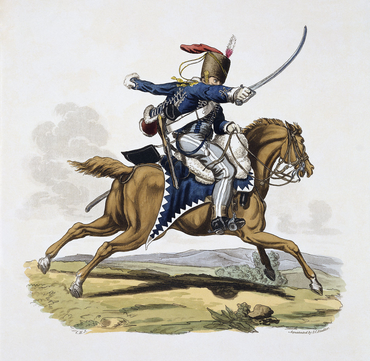 private of the 7th or queen's own light dragoons (photo by  hist
