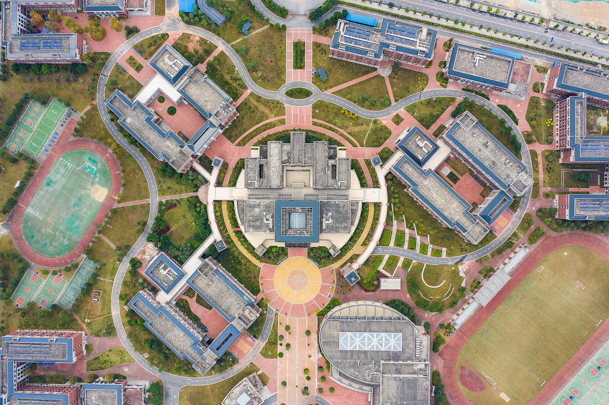 2019年2月8日,广东肇庆,航拍北京师范大学(珠海)肇庆附属学校.